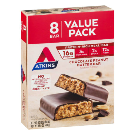 Save $1.00 off (2) Atkins Chocolate Peanut Butter Bars Coupon