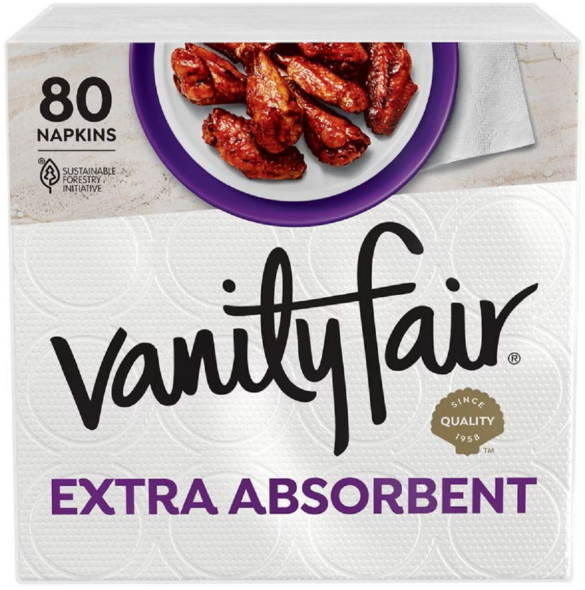 Extra Absorbent Napkins, Vanity Fair Napkins