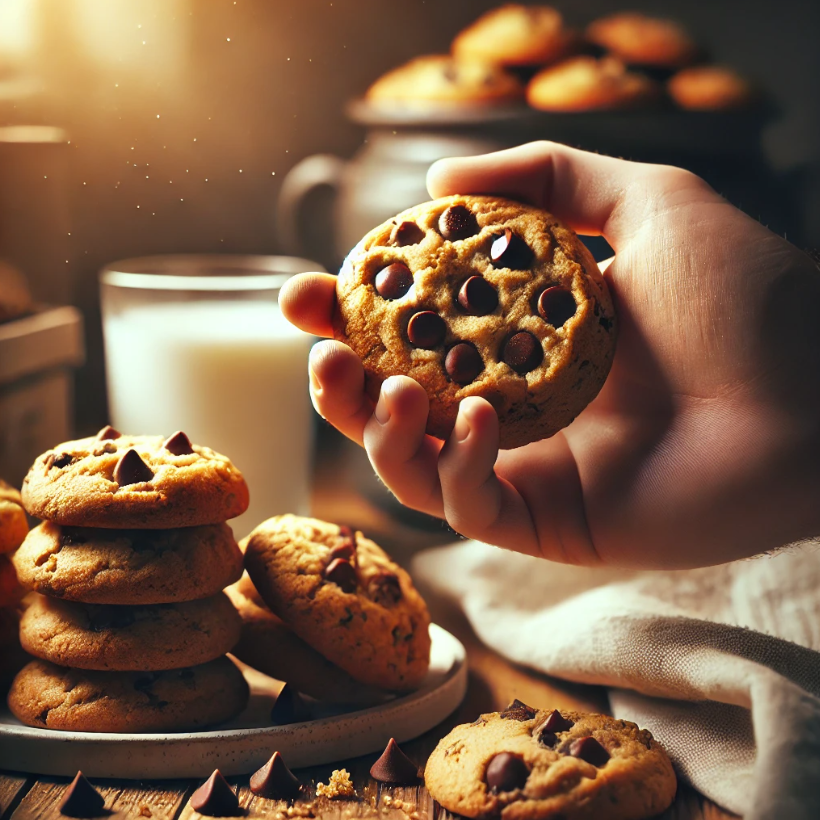 Chocolate Chip Cookies - image representing the joyful moment of enjoying the final product