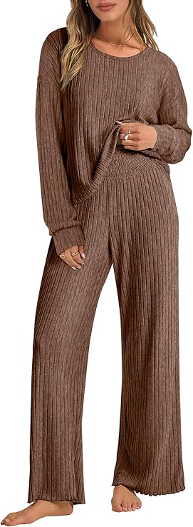 ANRABESS Women 2 Piece Lounge Pajamas Set