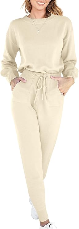 ANRABESS Women's Two Piece Outfits Sweater Set